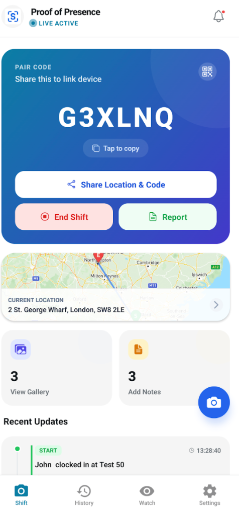 Stampia App - Active Shift